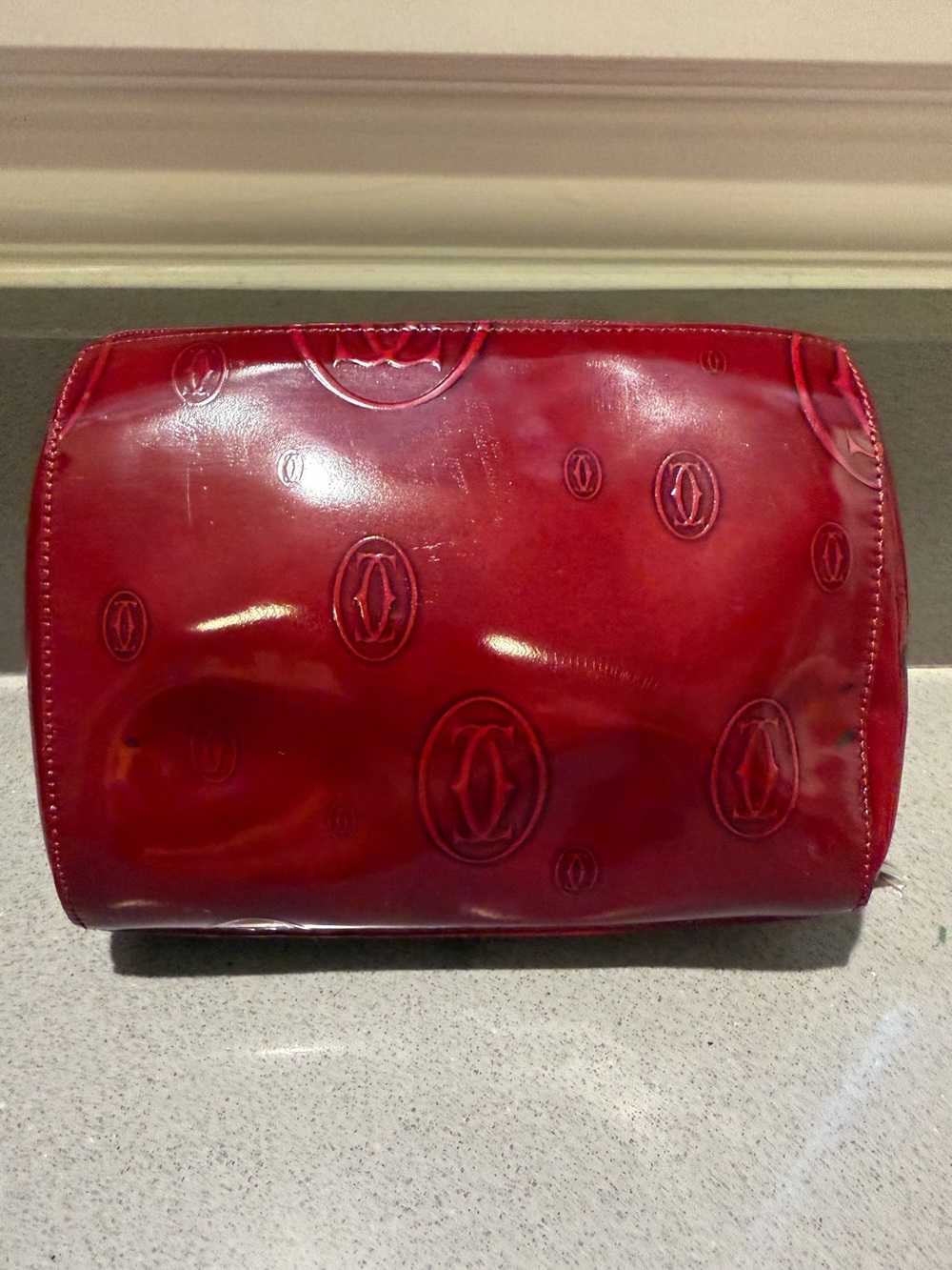 Vintage Cartier “Happy Birthday” Cosmetic Bag/Pouch